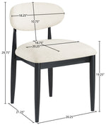 Riccio - Fabric Dining Side Chair (Set of 2) - Black Frame