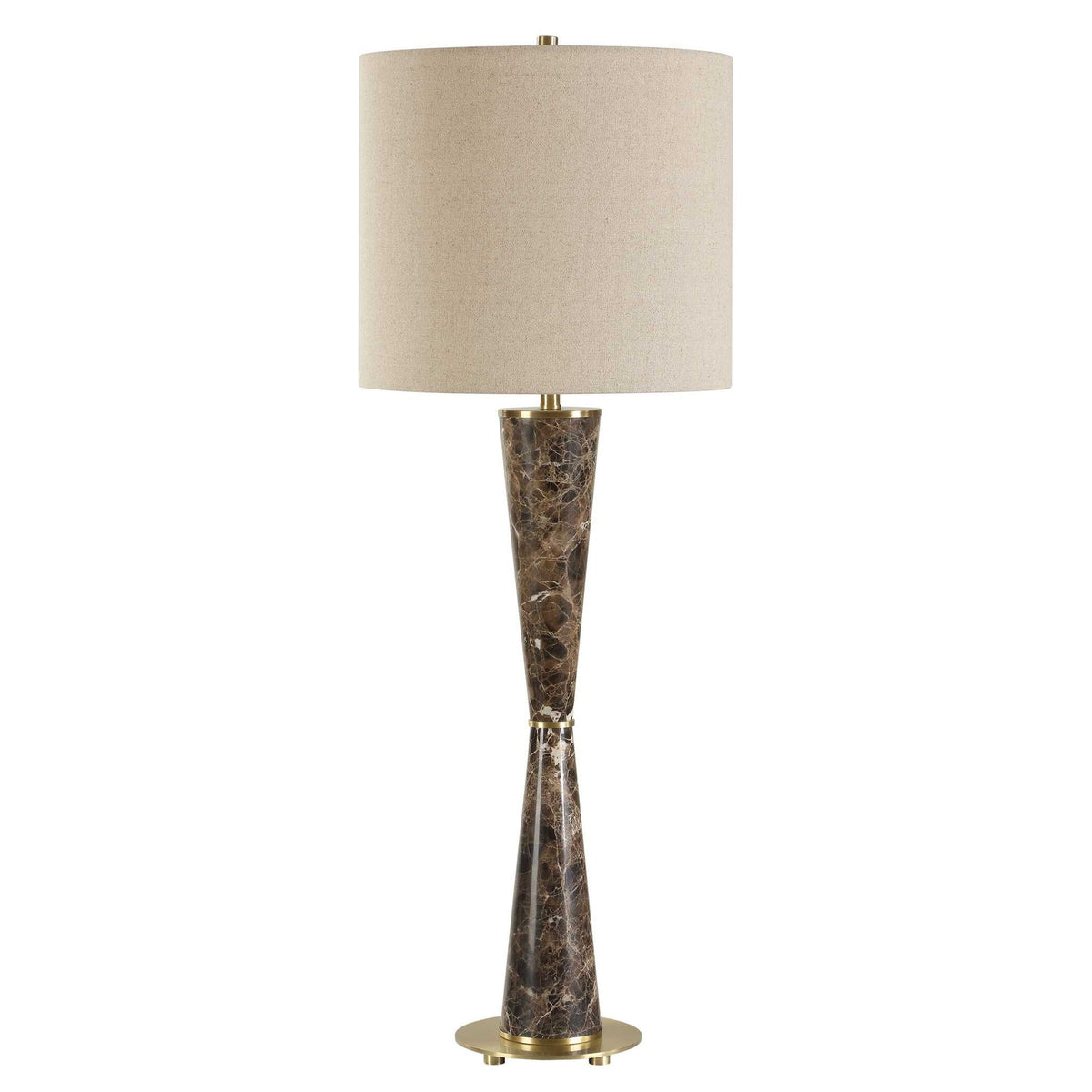 Jameson - Marble Cones Table Lamp - Brown