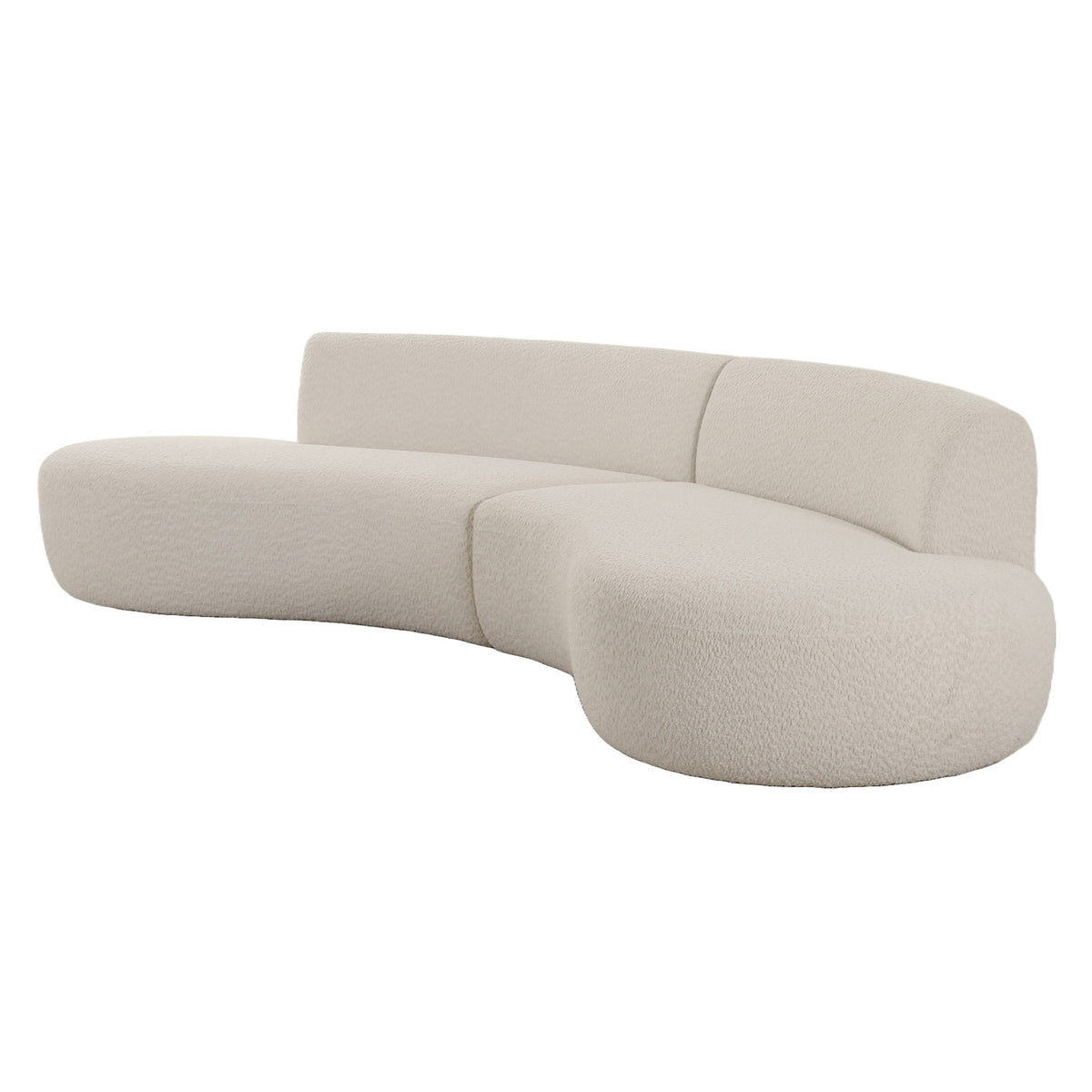 Weldon - Modern Off-White Fabric Curved Sectional Sofa by VIG Furniture - View 3