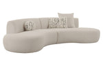 Weldon - Modern Off-White Fabric Curved Sectional Sofa by VIG Furniture - View 5