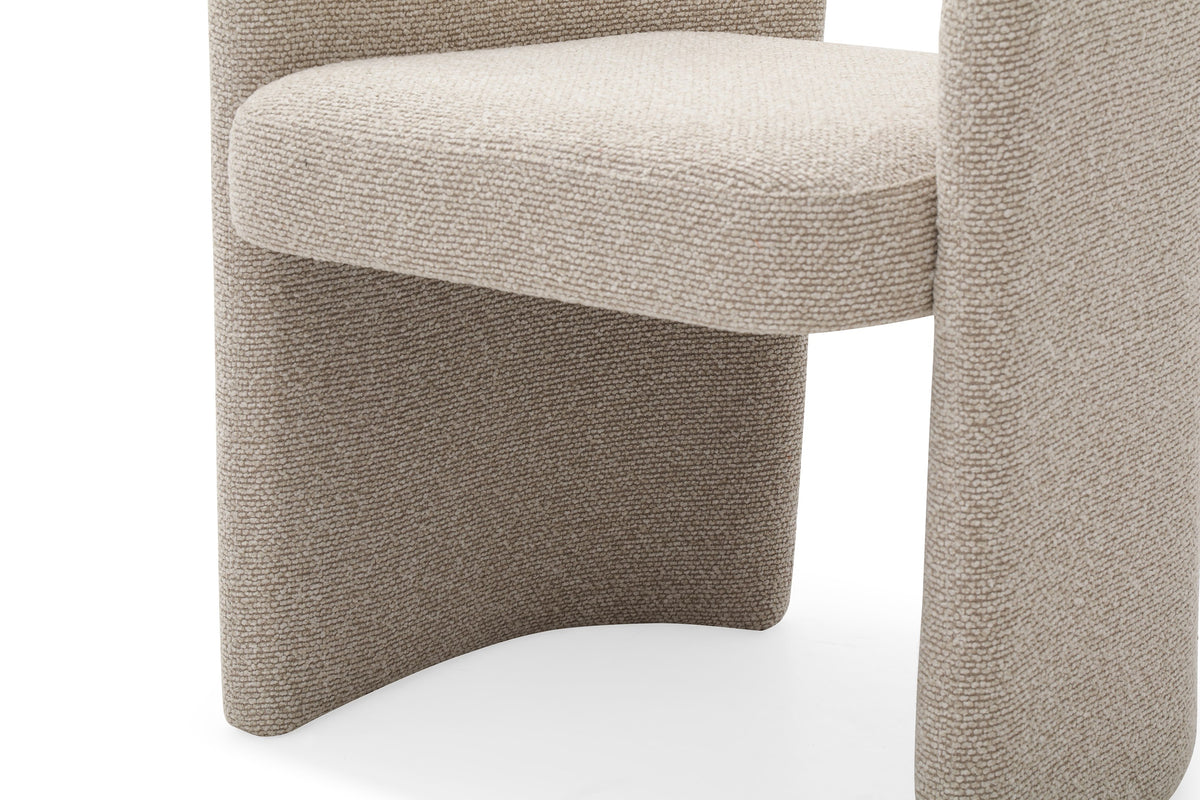 Ashley - Modern Beige Fabric + Brushed Brass Dining Chair by VIG Furniture - View 6