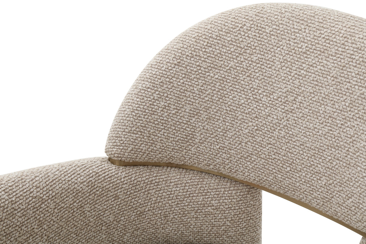 Ashley - Modern Beige Fabric + Brushed Brass Dining Chair by VIG Furniture - View 7