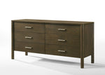Eastern King Carolina - Modern Grey Fabric + Wenge Bedroom Set