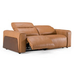 Sandstone - Modern Brown Leather Sofa w/ 2 Electric Recliners by VIG Furniture - View 7
