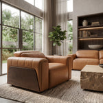 Sandstone - Modern Brown Leather Sofa Set w/ Electric Recliners by VIG Furniture - View 14