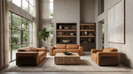 Sandstone - Modern Brown Leather Sofa Set w/ Electric Recliners by VIG Furniture - View 11