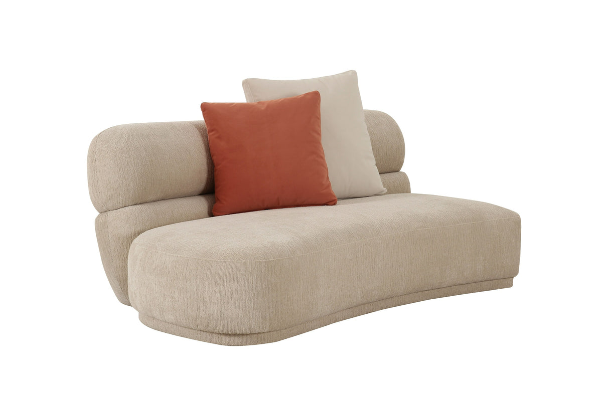 Knight - Modern Beige Fabric Curved Sectional Sofa by VIG Furniture - View 3