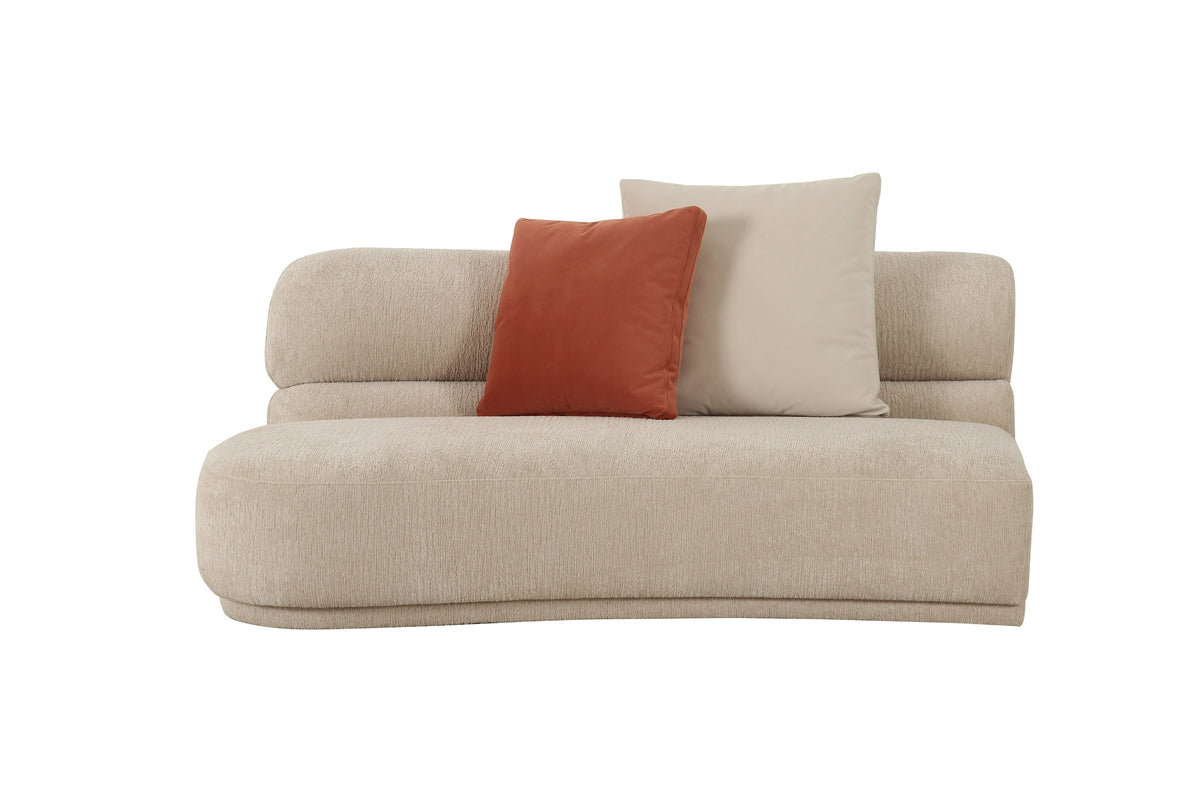 Knight - Modern Beige Fabric Curved Sectional Sofa by VIG Furniture - View 4
