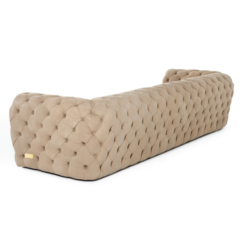 Ellington- Italian Beige Nubuck Leather 4-Seater Sofa by VIG Furniture - View 3