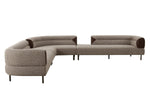 Plume - Modern Brown Fabric Sectional Sofa by VIG Furniture - View 2