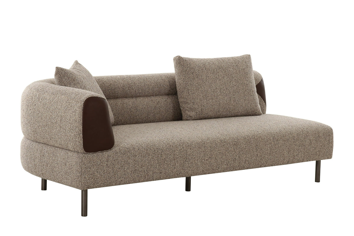 Plume - Modern Brown Fabric Sectional Sofa by VIG Furniture - View 3