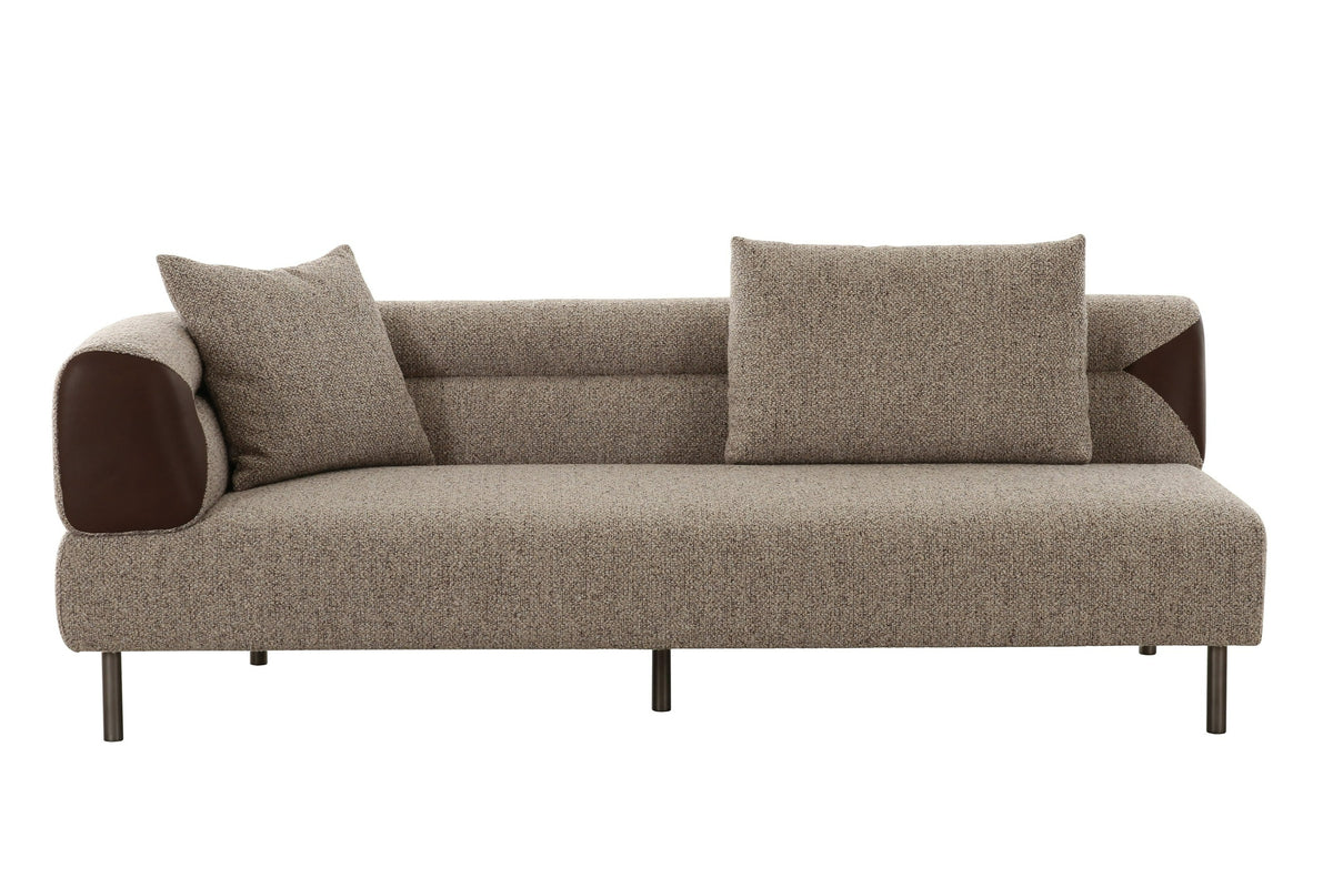 Plume - Modern Brown Fabric Sectional Sofa by VIG Furniture - View 4
