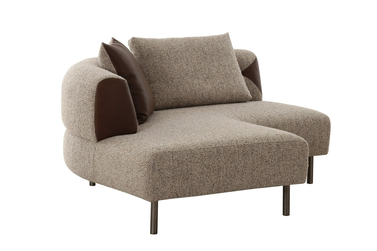 Plume - Modern Brown Fabric Sectional Sofa by VIG Furniture - View 7