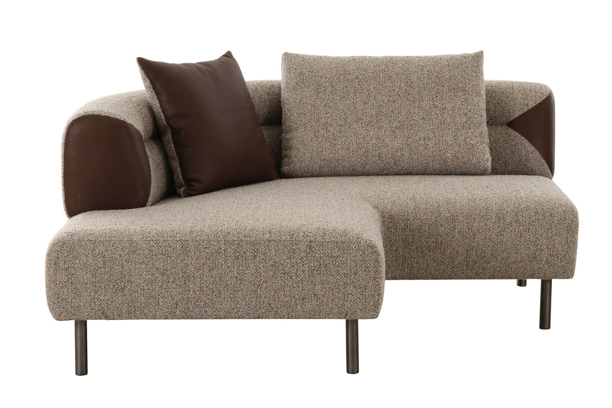 Plume - Modern Brown Fabric Sectional Sofa by VIG Furniture - View 8