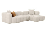 Freya - Modern Beige Fabric Sectional Sofa w/ Console by VIG Furniture - View 2