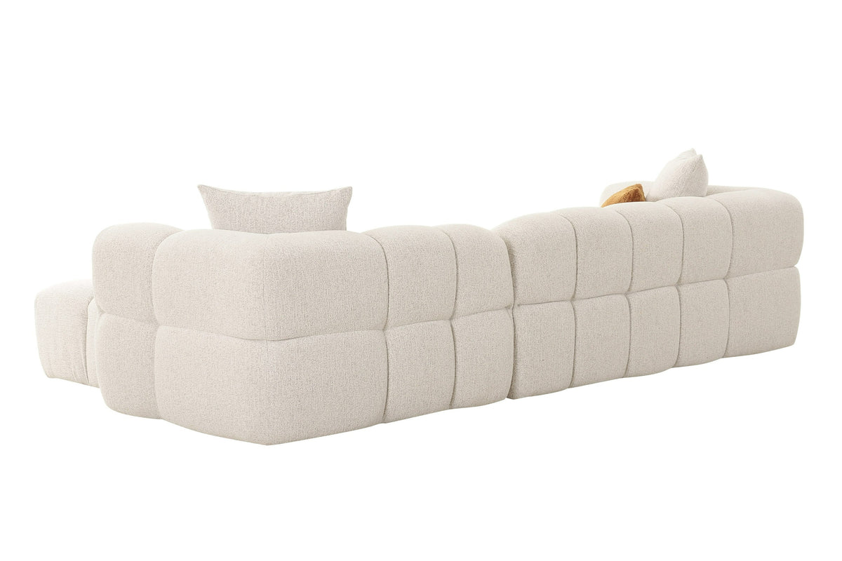 Freya - Modern Beige Fabric Sectional Sofa w/ Console by VIG Furniture - View 3