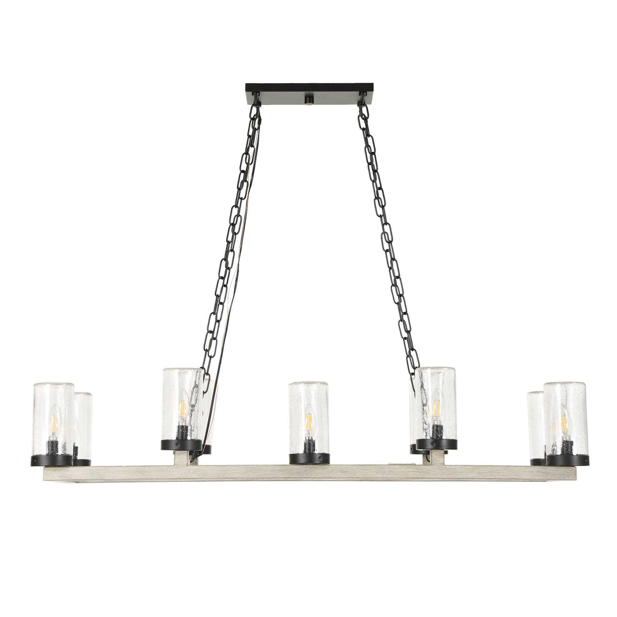 Edgecomb - 10 Light Indoor-Outdoor Chandelier - Black / Gray