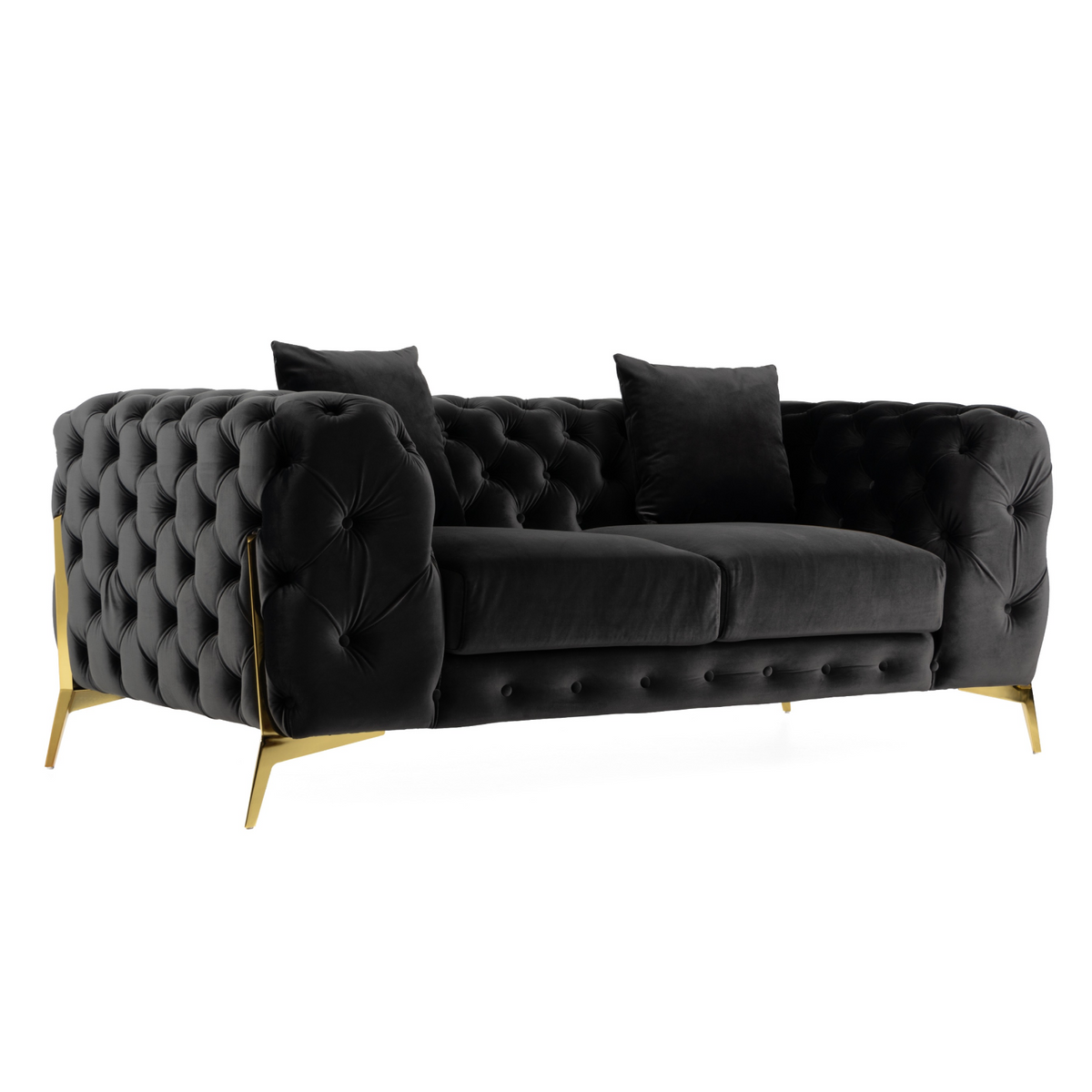 Clarice - Transitional Black Velvet Loveseat by VIG Furniture - View 4