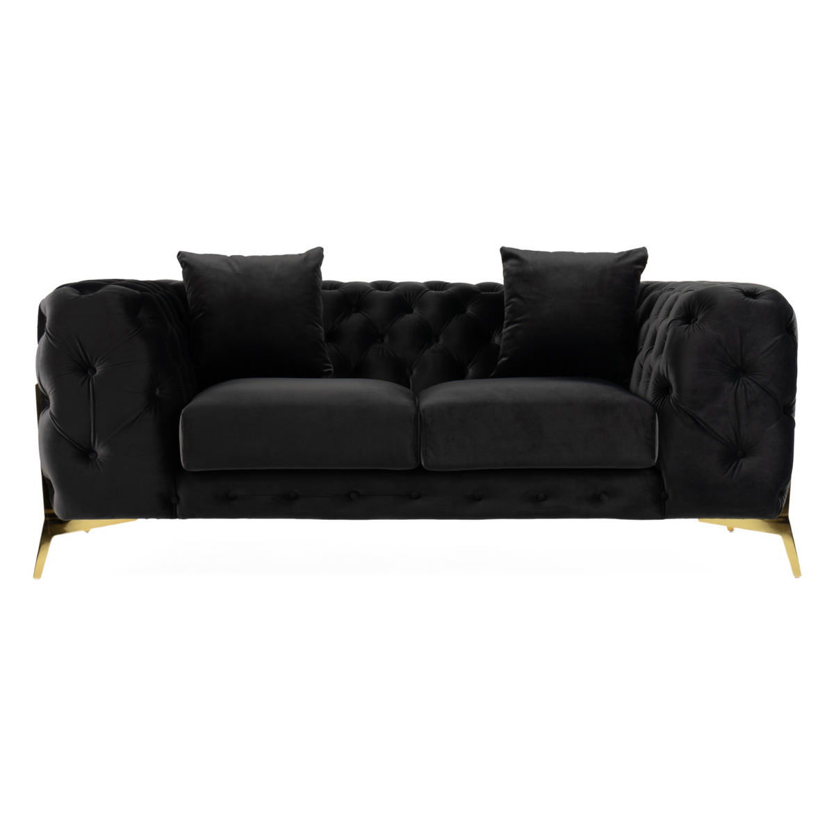 Clarice - Transitional Black Velvet Loveseat by VIG Furniture - View 1