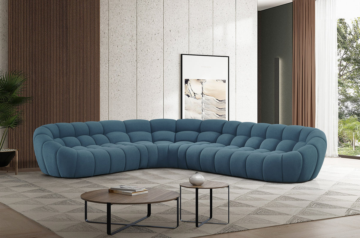 Yolonda - Dark Teal Fabric Sectional Sofa by VIG Furniture - View 6