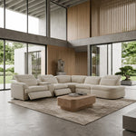 Ambler - Modern Off-White Fabric Sectional Sofa w/ 2 Power Recliners Right Facing Chaise by VIG Furniture - View 4