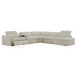 Ambler - Modern Off-White Fabric Sectional Sofa w/ 2 Power Recliners Right Facing Chaise by VIG Furniture - View 3