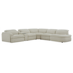 Ambler - Modern Off-White Fabric Sectional Sofa w/ 2 Power Recliners Right Facing Chaise by VIG Furniture - View 1