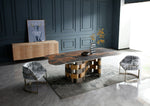 Falzone - Modern Ceramic + Wood Dining Table by VIG Furniture - View 2