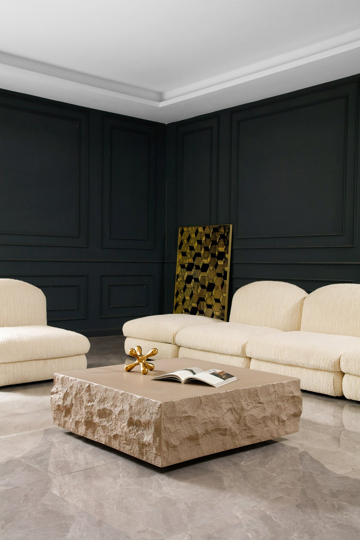 Quarry - Modern Beige Square Coffee Table by VIG Furniture - View 5