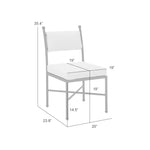 Leni - Outdoor Side Chair With Cushions And Powder Coated Aluminum Frame (Set of 2) - Moonveil / Warm Gray