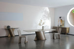 Kiefer - Modern Faux Travertine Ceramic + Bronze Buffet by VIG Furniture - View 2