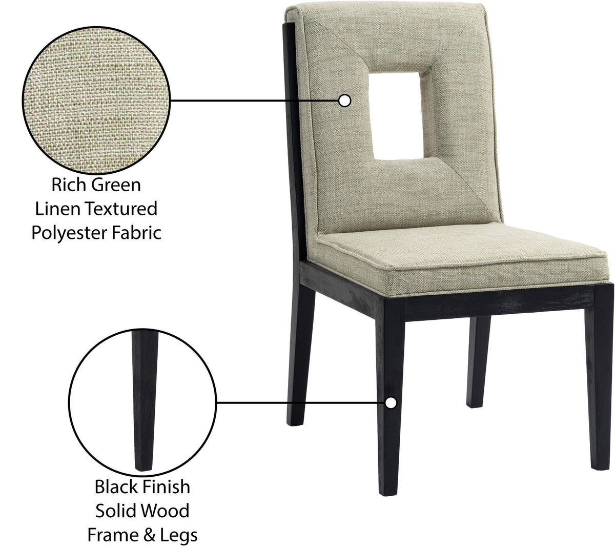 Gwendolyn - Dining Side Chair With Black Frame (Set of 2)