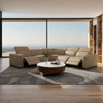 Frazier - Modern Tan Leather Sectional Sofa with 3 Recliners by VIG Furniture - View 10