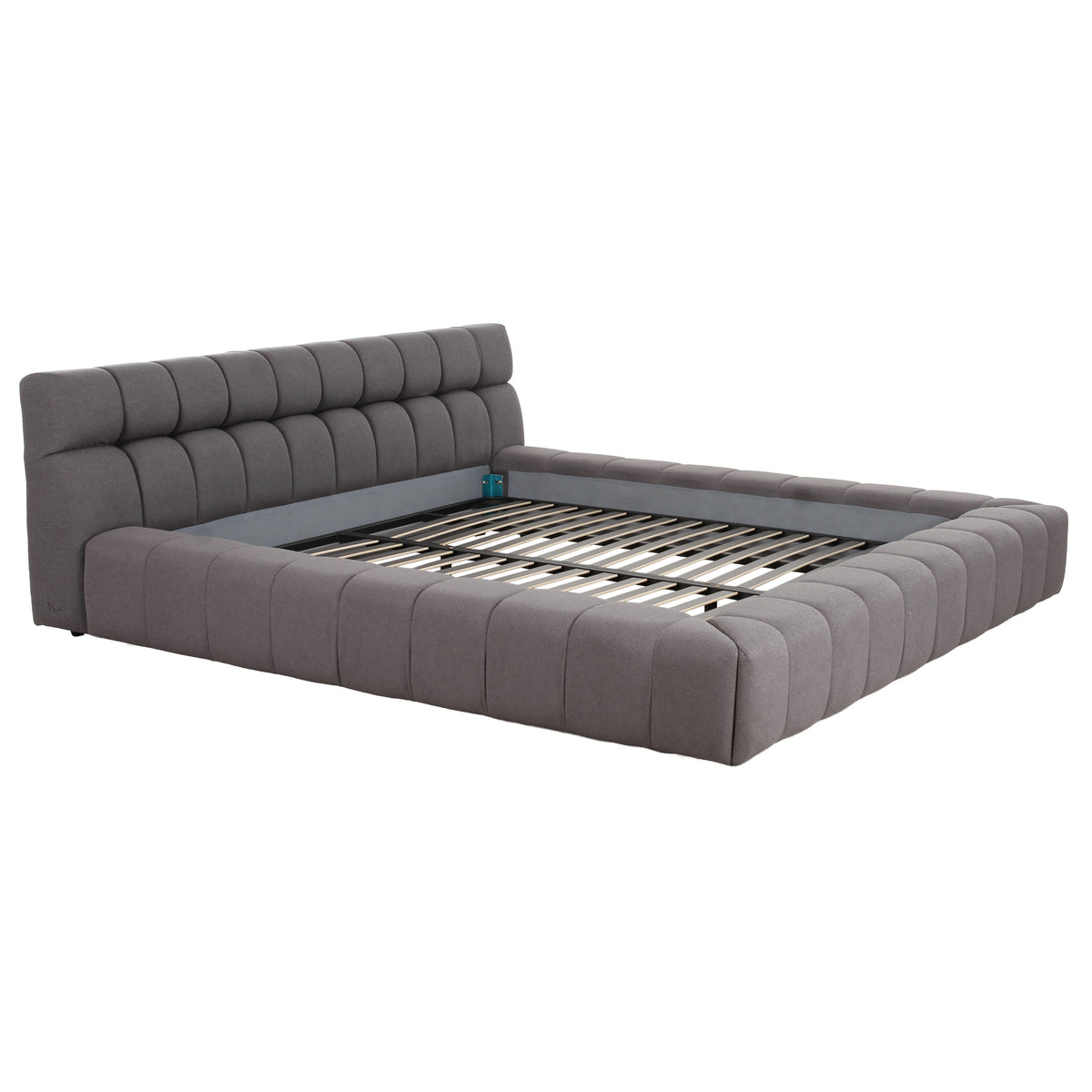 Queen Tyree - Modern Tufted Grey Fabric Bed by VIG Furniture - View 1