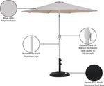 Fiji - Aluminum Patio Umbrella With Round Black And White Base