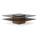 Clarion - Modern Walnut & Grey Glass Coffee Table by VIG Furniture - View 6