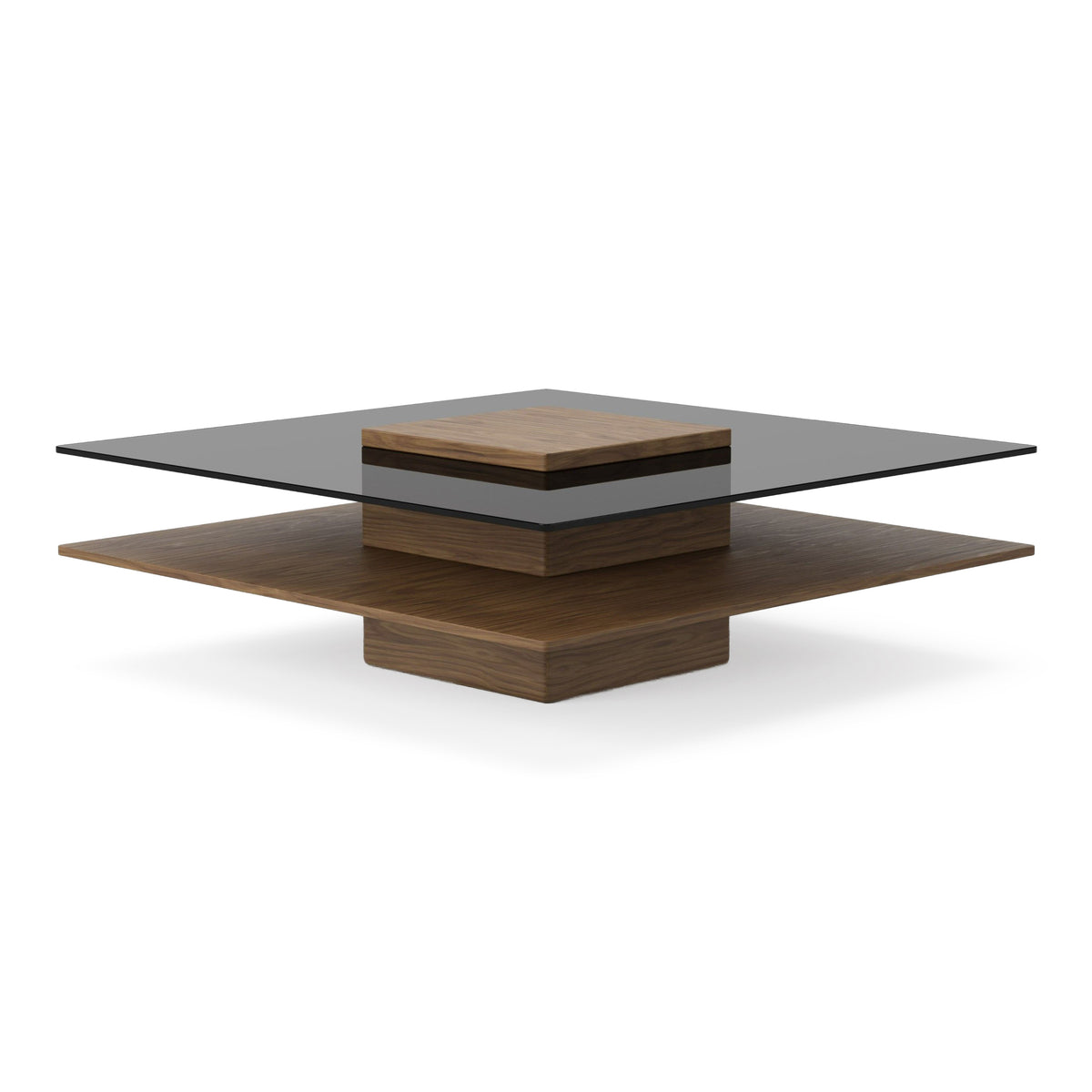 Clarion - Modern Walnut & Grey Glass Coffee Table by VIG Furniture - View 6