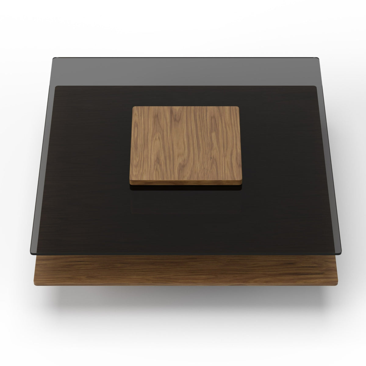 Clarion - Modern Walnut & Grey Glass Coffee Table by VIG Furniture - View 4