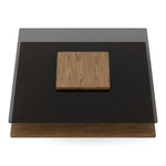 Clarion - Modern Walnut & Grey Glass Coffee Table by VIG Furniture - View 7