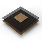 Clarion - Modern Walnut & Grey Glass Coffee Table by VIG Furniture - View 5