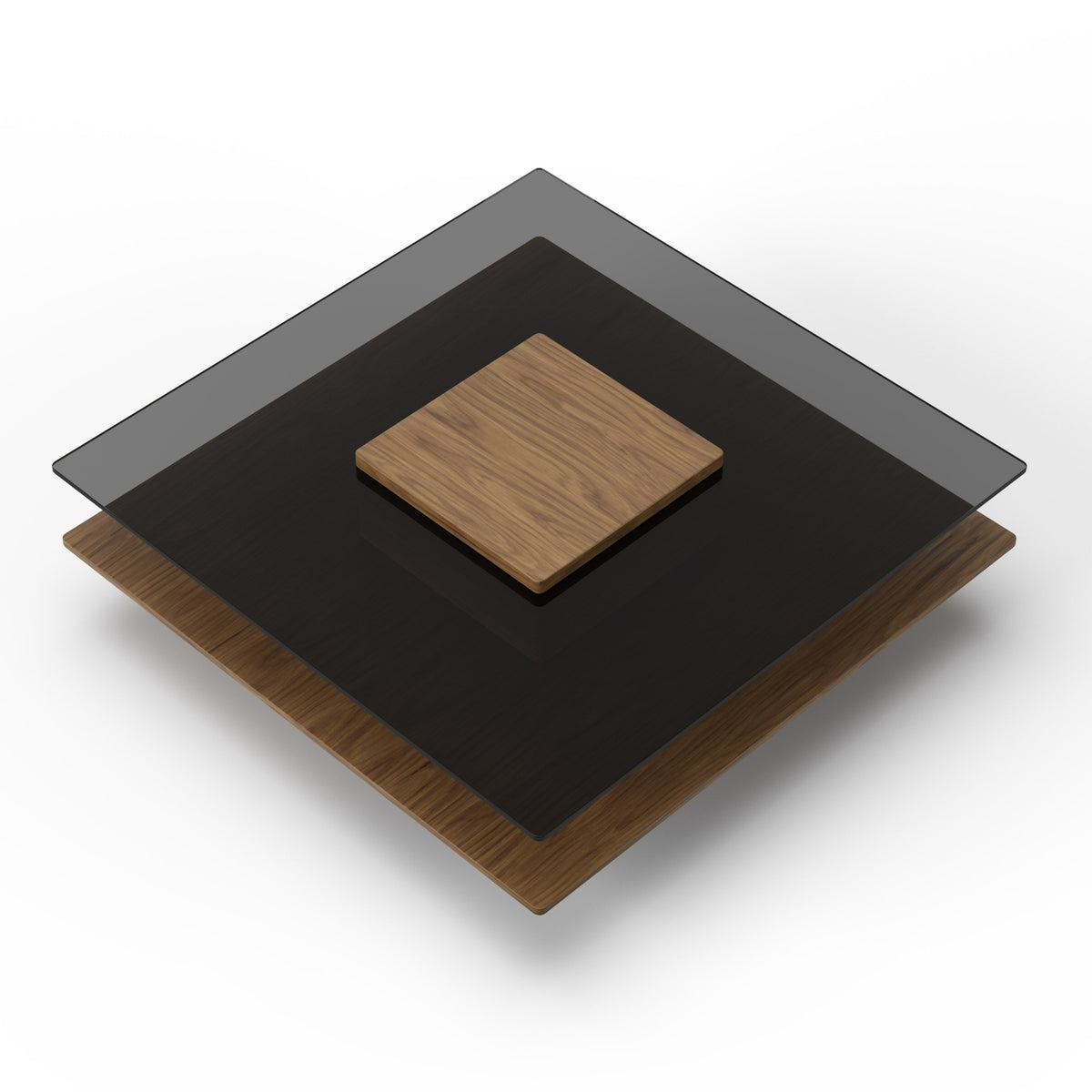 Clarion - Modern Walnut & Grey Glass Coffee Table by VIG Furniture - View 5