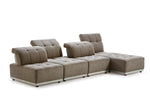 Ekron - Modern Brown & Beige Fabric Modular Sectional Sofa by VIG Furniture - View 4