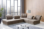 Ekron - Modern Brown & Beige Fabric Modular Sectional Sofa by VIG Furniture - View 7