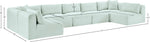 Shaggy - 7 Piece Modular U-Shaped Armless Sectional