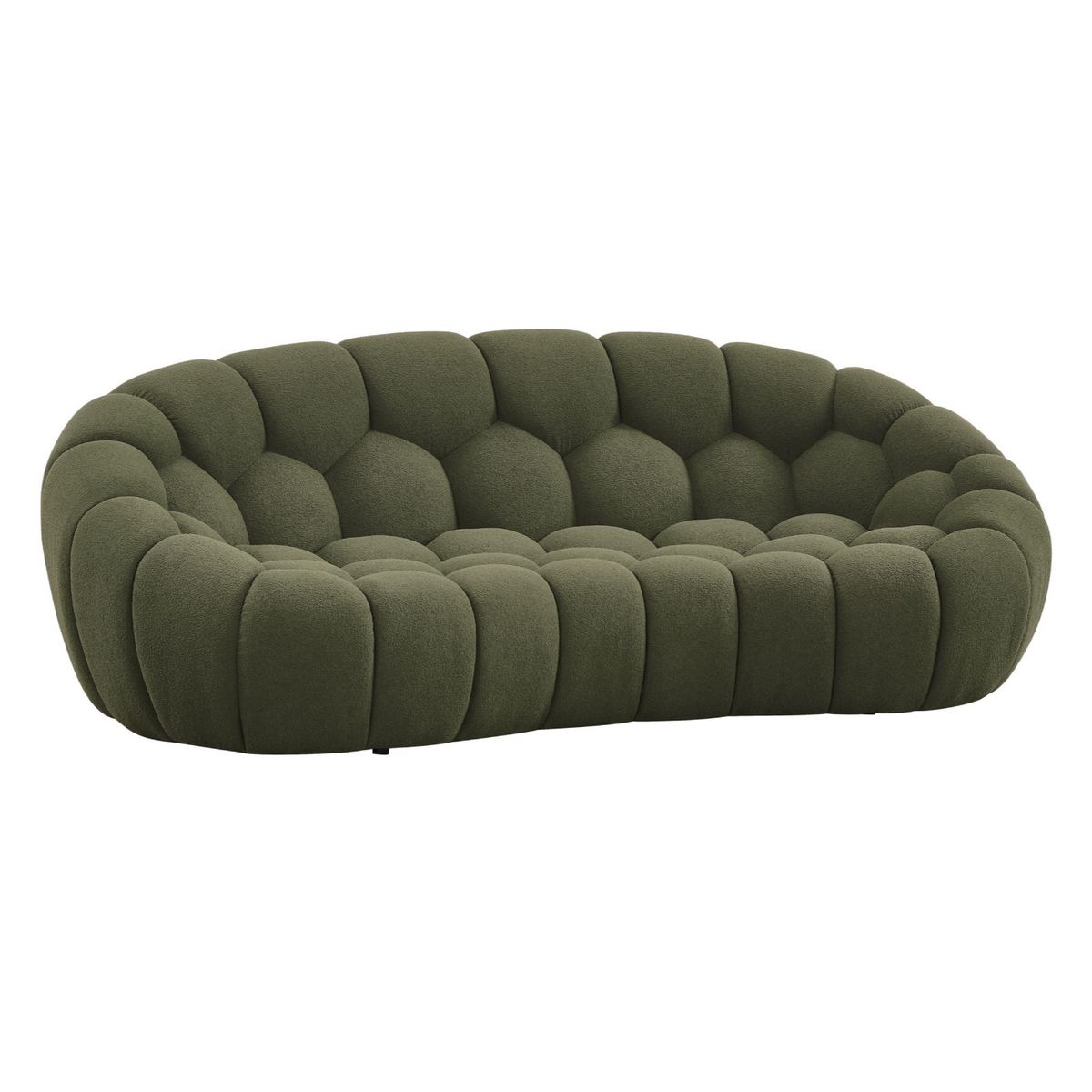 Yolonda - Modern Curved Green Fabric Loveseat by VIG Furniture - View 5