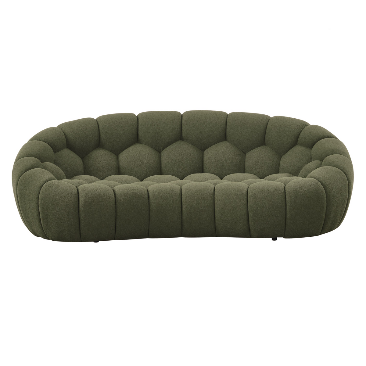Yolonda - Modern Curved Green Fabric Loveseat by VIG Furniture - View 4