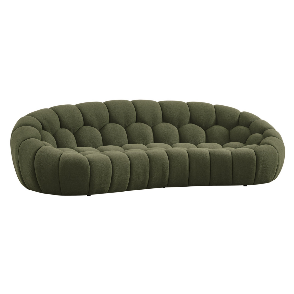 Yolonda - Modern Curved Green Fabric Sofa by VIG Furniture - View 10