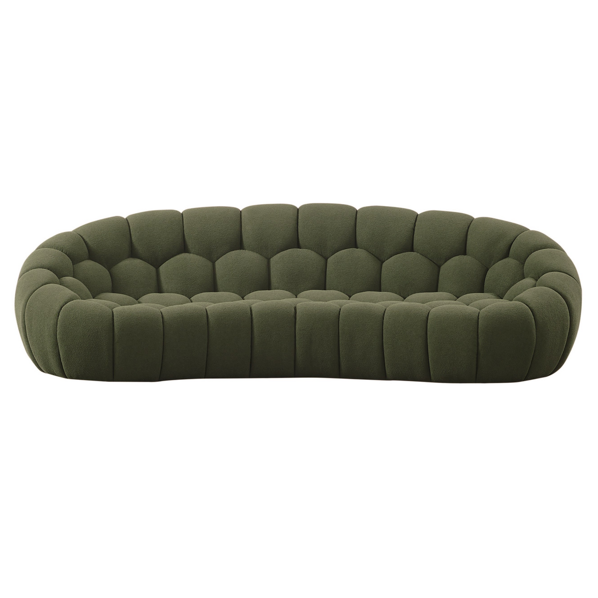 Yolonda - Modern Curved Green Fabric Sofa by VIG Furniture - View 9