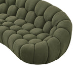 Yolonda - Modern Curved Green Fabric Sofa by VIG Furniture - View 3