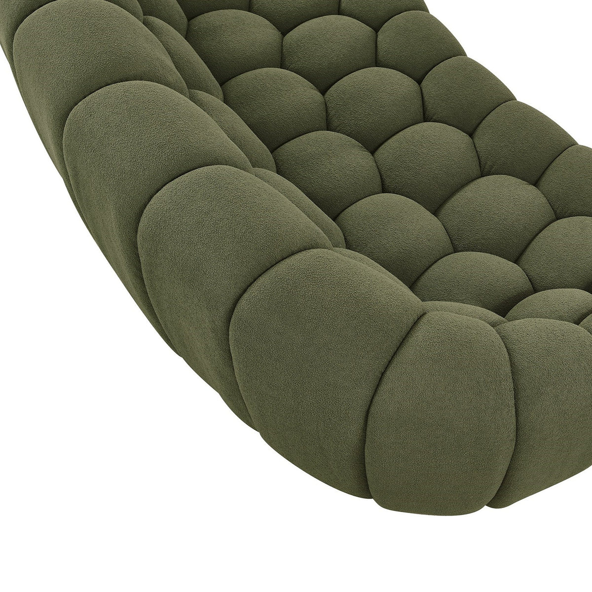 Yolonda - Modern Curved Green Fabric Sofa by VIG Furniture - View 4